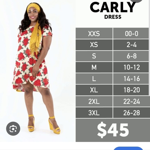 📢5 For $20 LuLaRoe Black and Red Sheath Dress Casual High Low - Picture 6 of 6